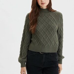 American Eagle Outfitters Dark Green Turtleneck Sweater